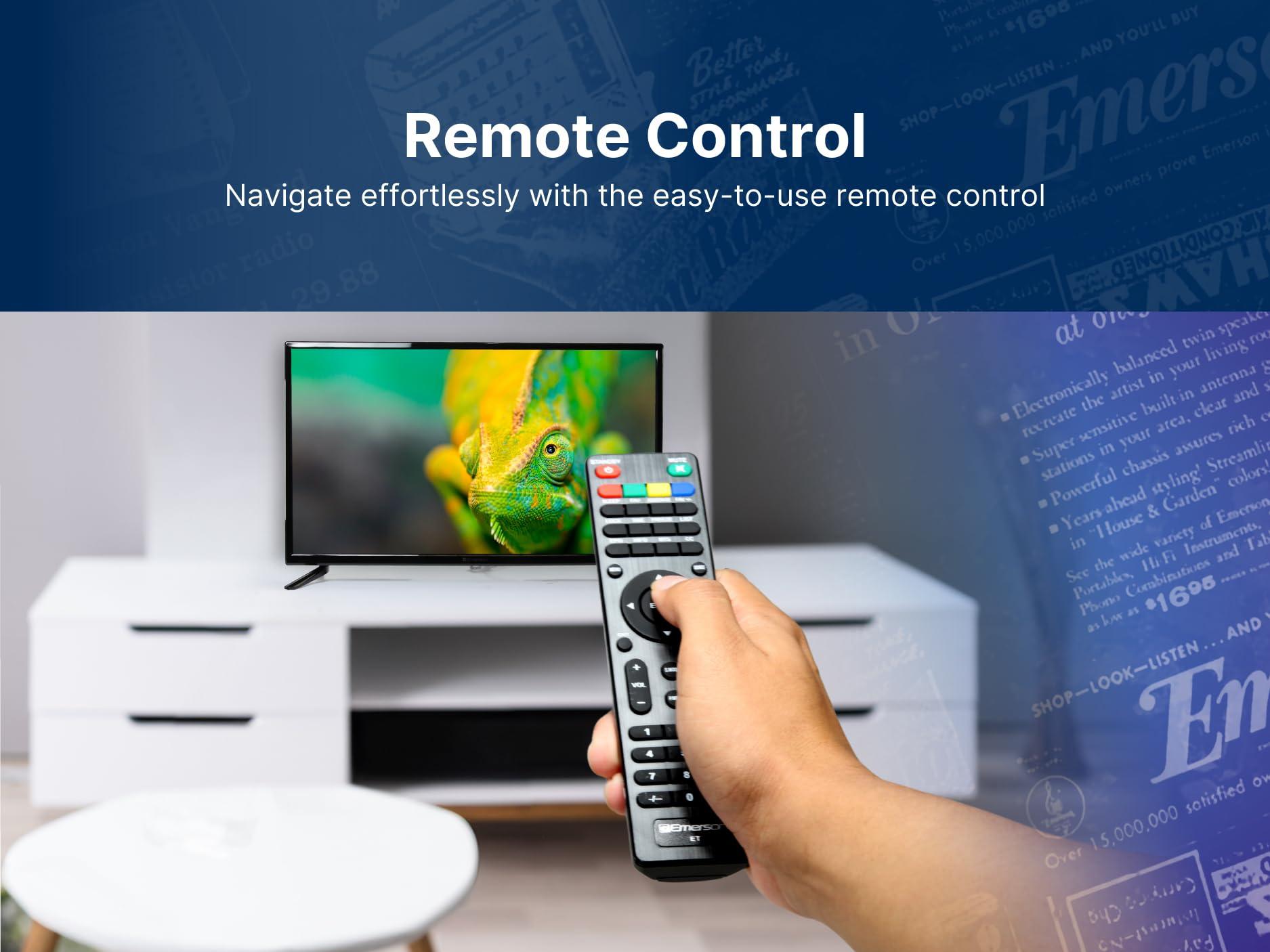 Emerson Emerson ET-2400 24" HD LED Television with Built-in Digital ATSC TV Tuner, HDMI, USB, and VGA Inputs, Wall-Mountable, and Slim Design Perfect for Small Rooms, Dorms, Kitchens, and Offices