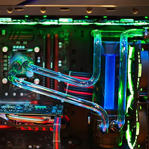 uxcell uxcell PETG Tubing Hard Tube 10mm ID, 14mm OD, 0.5m/20inch Length, Blue for PC Water-cooling System 4pcs