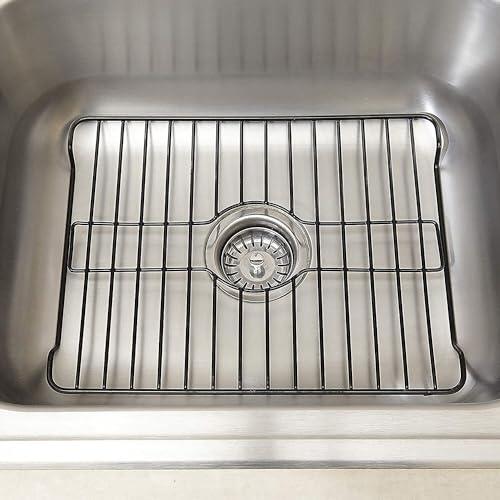 Better Houseware Better Houseware Sink Protector Prevents Scratches Sink Rack for Bottom of Sink Black Sink Mat Sink Protectors for Kitchen Sink Metal 18.1 x 12.3 x 1