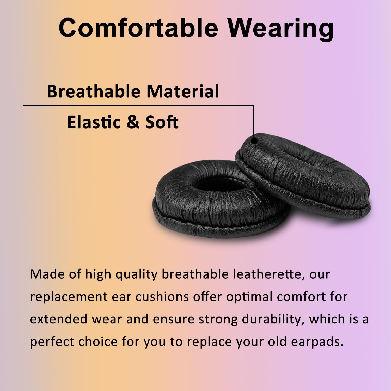 Weatwo Ear Cushions for Plantronics Headset, 50mm Replacement Headphone Earpads Covers for Plantronics HW251N 510 520 Blackwire 3210 3220 3310 3320 Jabra PRO 920 930 9450 BIZ 1500 1900 2400II-4 Pack