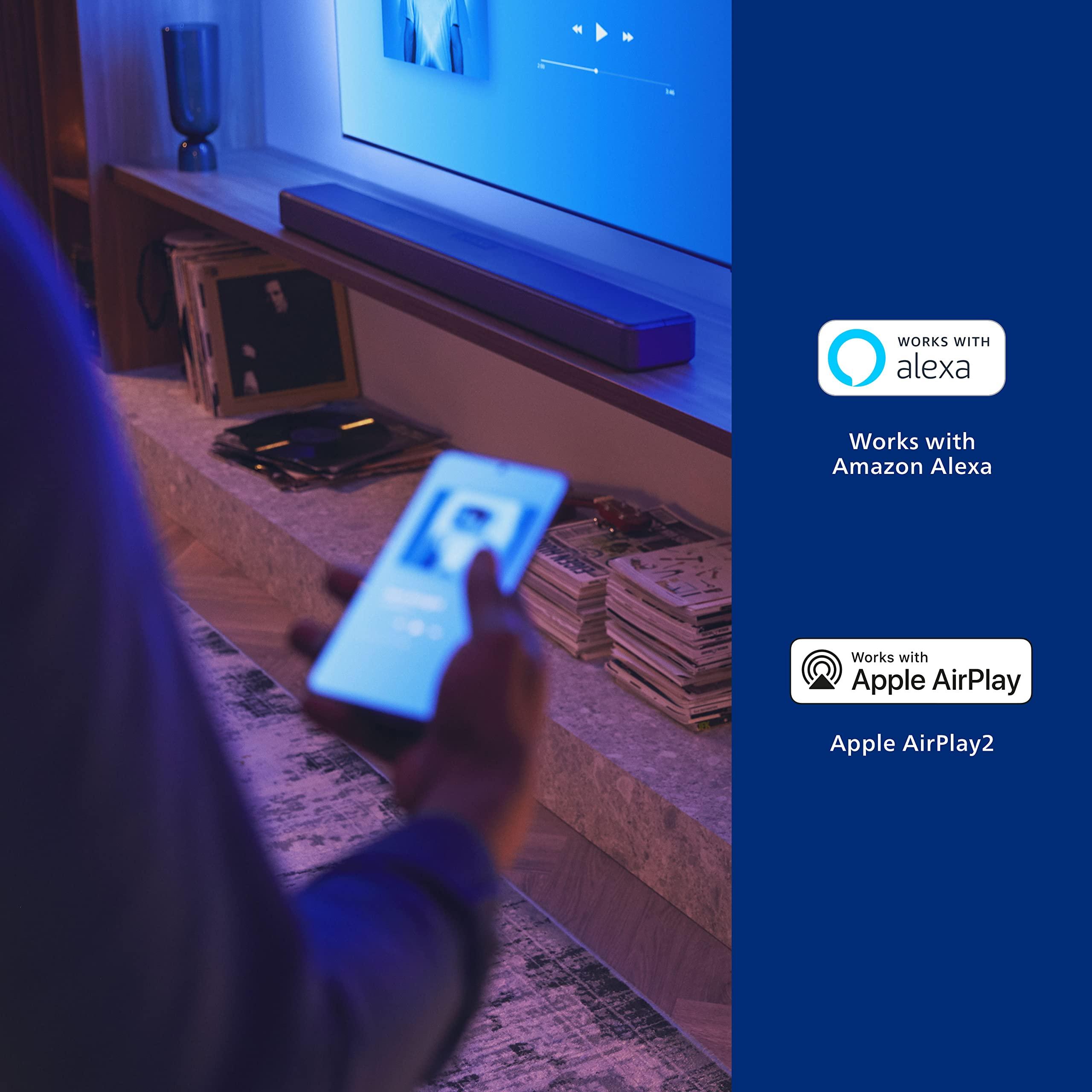 PHILIPS PHILIPS Fidelio FB1 7.1.2-Channel Surround Sound Soundbar with Integrated Dolby Atmos and Subwoofer + DTS Play-Fi, All-in-One, Premium Design and Materials