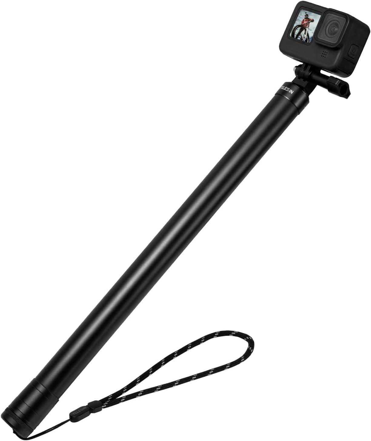 TELESIN TELESIN Long Selfie Stick Pole Invisible- 3M/118 Inch Carbon Fiber Waterproof Underwater Monopod for GoPro Max Hero 13 12 11 10 9 8 7 6 5 Insta360 X3 X4 Ace Pro Go3 DJI Action 3 4 Osmo Pocket
