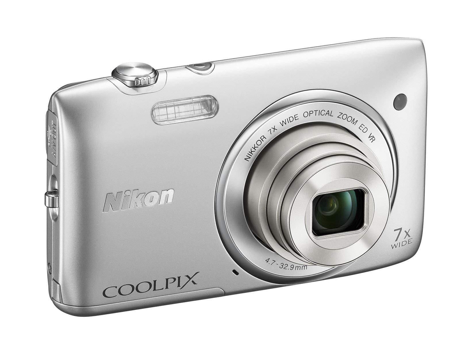 Nikon Nikon COOLPIX S3500 20.1 MP Digital Camera with 7X Zoom (Silver) (Old Model) (Renewed)