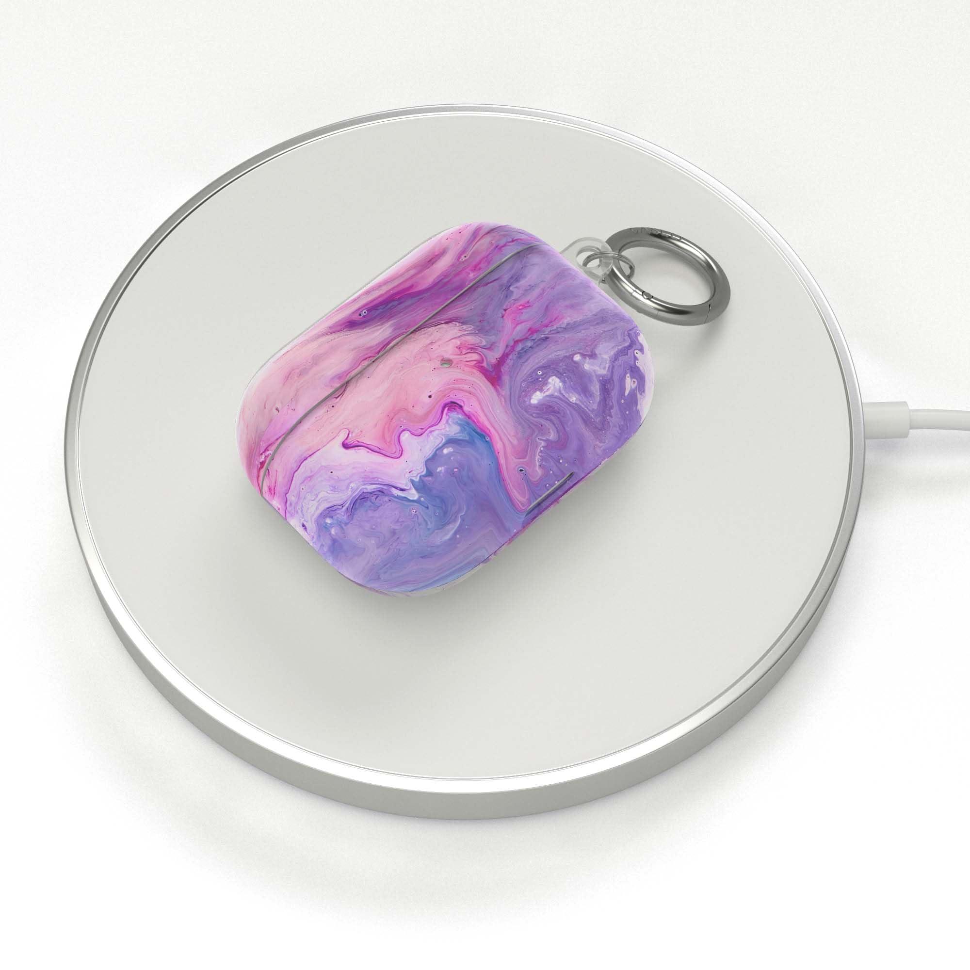 Casely Casely Case Compatible with AirPods Pro 1 | Tie Dying Over You Purple Marble AirPods Case