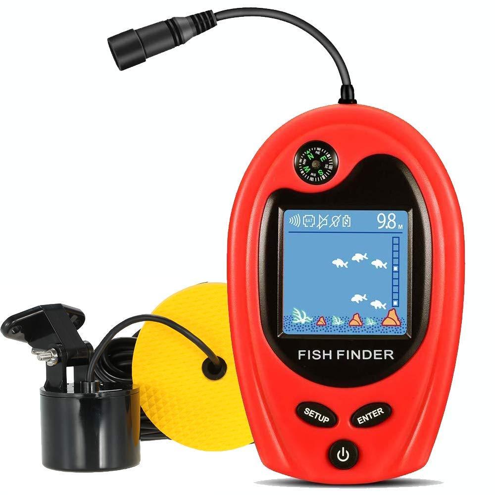 LUCKY LUCKY Sonar Portable Fish Finder Transducer Wired Water Depth Finders Boat Kayak Transducer Fish Finder Handheld Fishing Gifts for Men