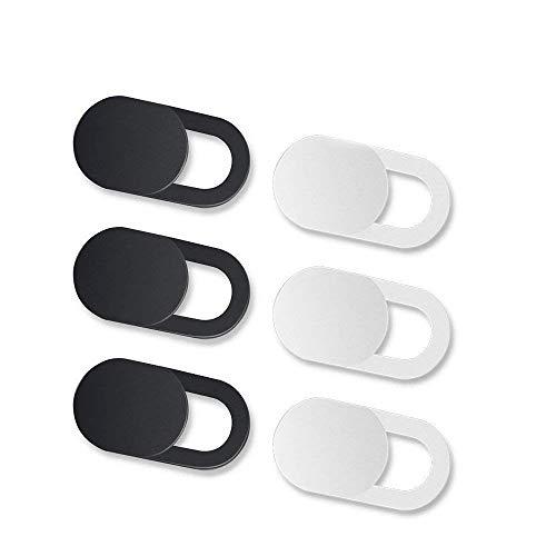 nkomax Webcam Cover Slider, Laptop Camera Cover 0.027in Ultra-Thin Fits Smartphones Tablets Macbooks Computers Desktops with Strong Adhensive, Protecting Privacy and Securtiy (6 Pack)