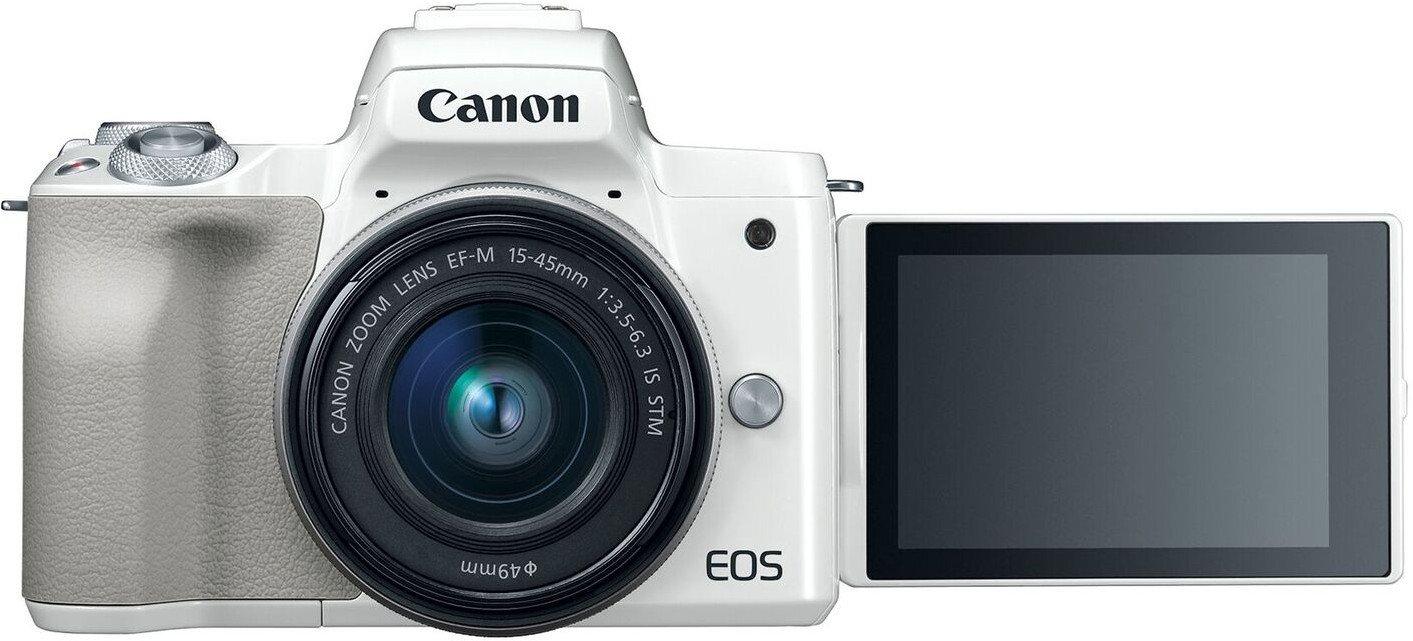 Canon Canon EOS M50 Mirrorless Vlogging Camera Kit with EF-M 15-45mm Lens, 4K Video, Built-in Wi-Fi, NFC and Bluetooth Technology, White
