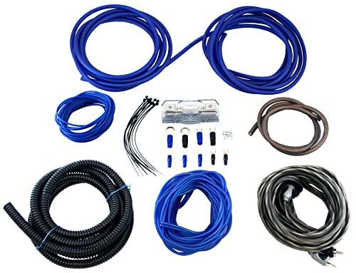 Harmony Audio Harmony Audio HA-AK8 8 Gauge CCA Installation Wiring Kit for Amplifiers 900W Amp for Car Audio Amp Installing Power and RCA Cables