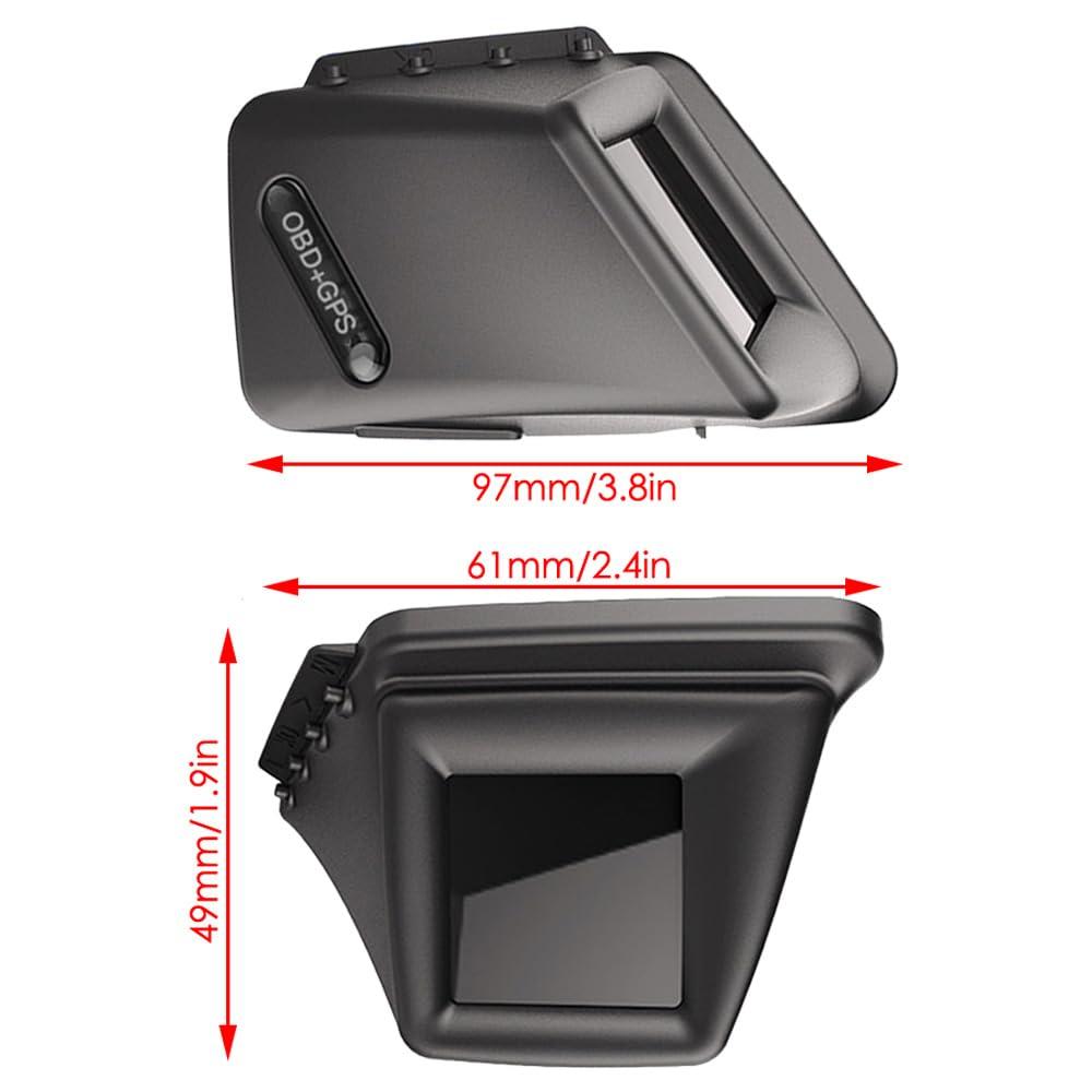 KACEPAR KACEPAR Head Up Display, Car HUD P8, OBDII & GPS Dual System, The 1st Model in The Market Can be Installed on A-Pillar Trim