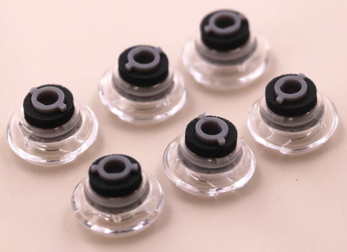 IiEXCEL Eartip Kit Replacement for Plantronics Voyager Legend Bluetooth Headset, Medium Size Earbuds Ear Gels Tips and Foam for Voyager Legend / 5200 Earphone [ 6 Pack ] (Medium Clear)