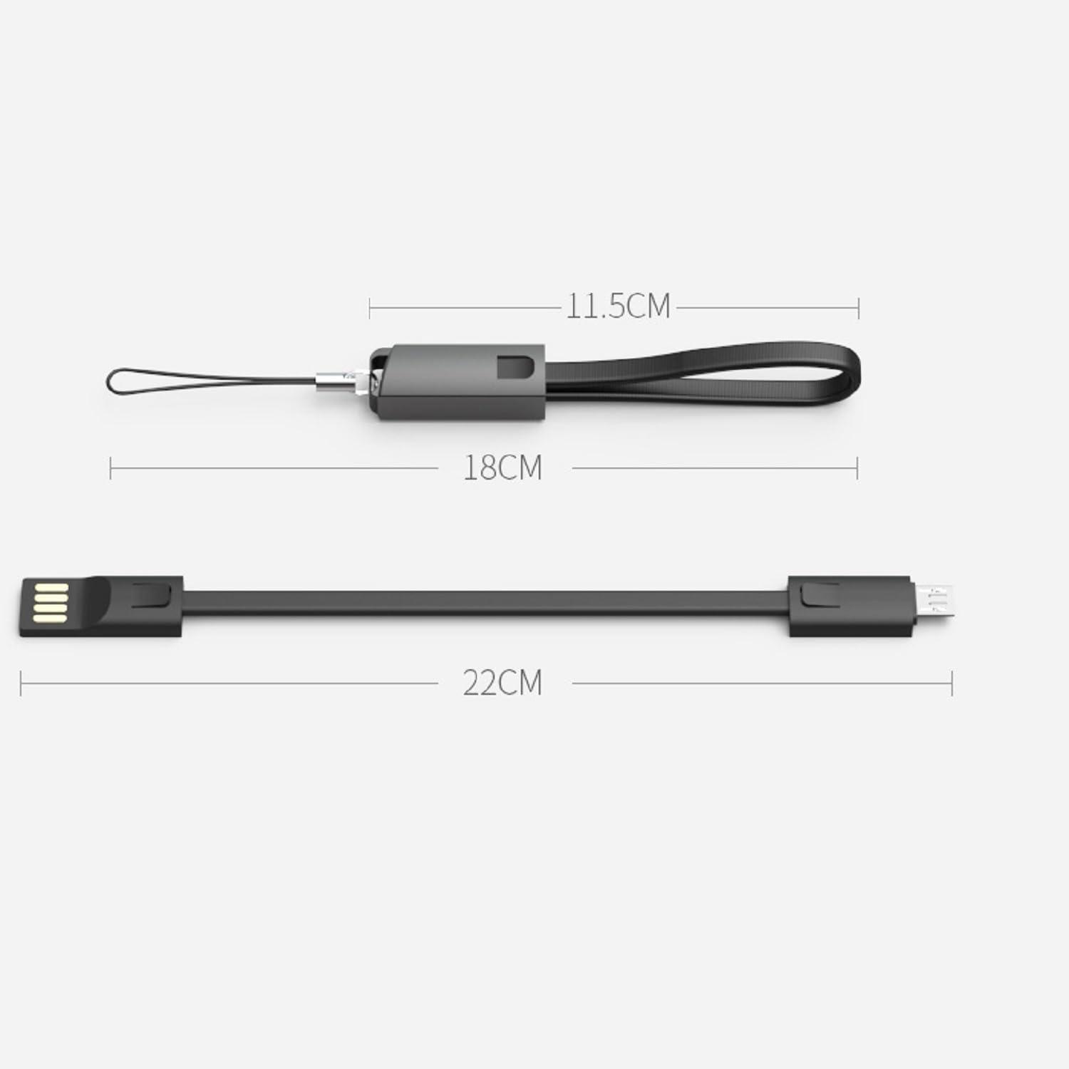 JASHALO USB A to C Charger Cable, Portable Keychain 0.75ft Short Type-C Charging & Data SYNC Nylon Braid Cord for power bank, Compatible with iPhone 15/15 Pro Max Galaxy S20 S10 S9 S8 and other usb c devices.