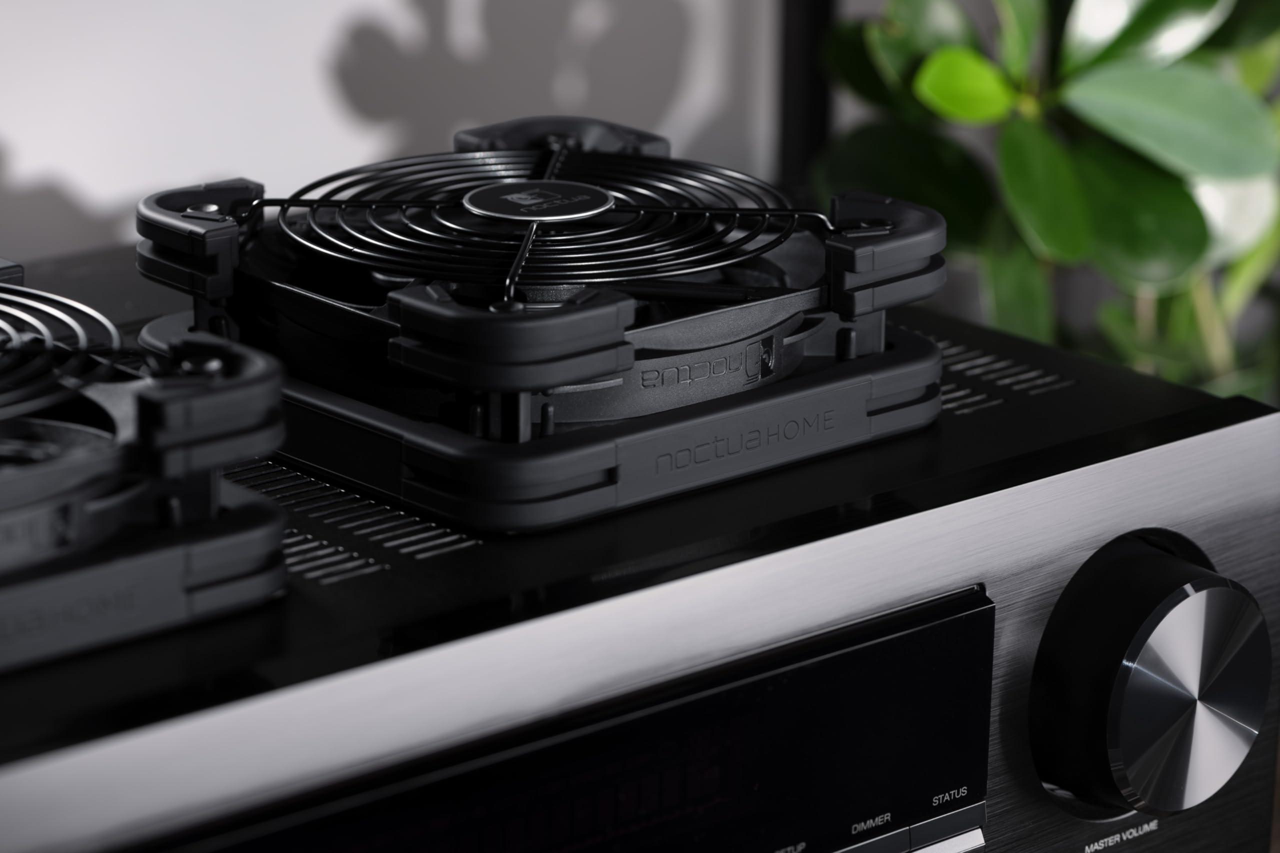 Noctua Noctua NV-FS2, Multi-Purpose Fan Set for Device Cooling with Award-Winning NF-A12x25 120mm Fan, Anti-Vibration Gasket and Pads, Fan Grill and NA-FC1 Speed Controller (Black)