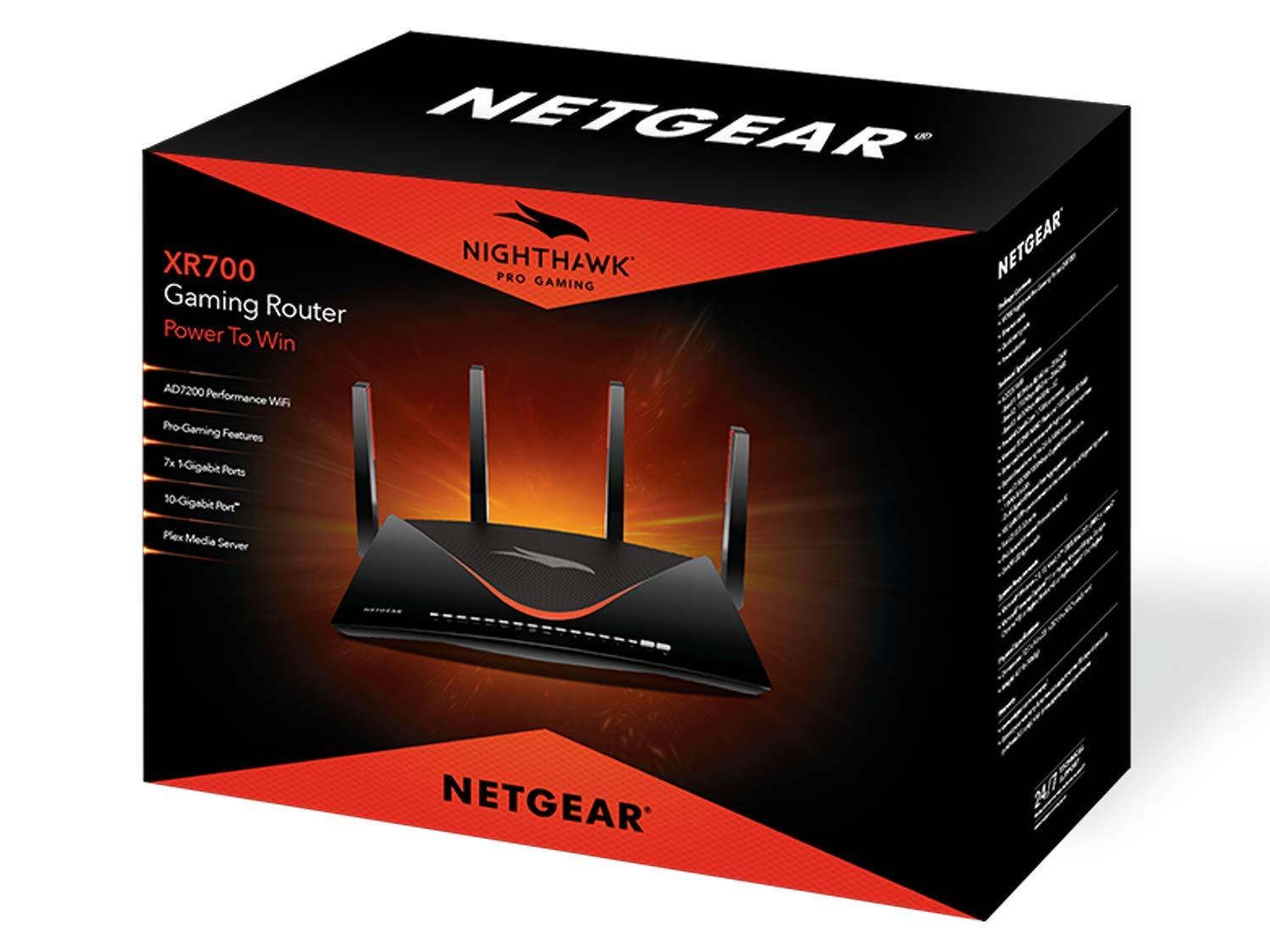 NETGEAR NETGEAR Nighthawk Pro Gaming XR700 WiFi Router with 6 Ethernet Ports and Wireless Speeds Up to 7.2 Gbps, AD7200, Optimized For The Lowest Ping