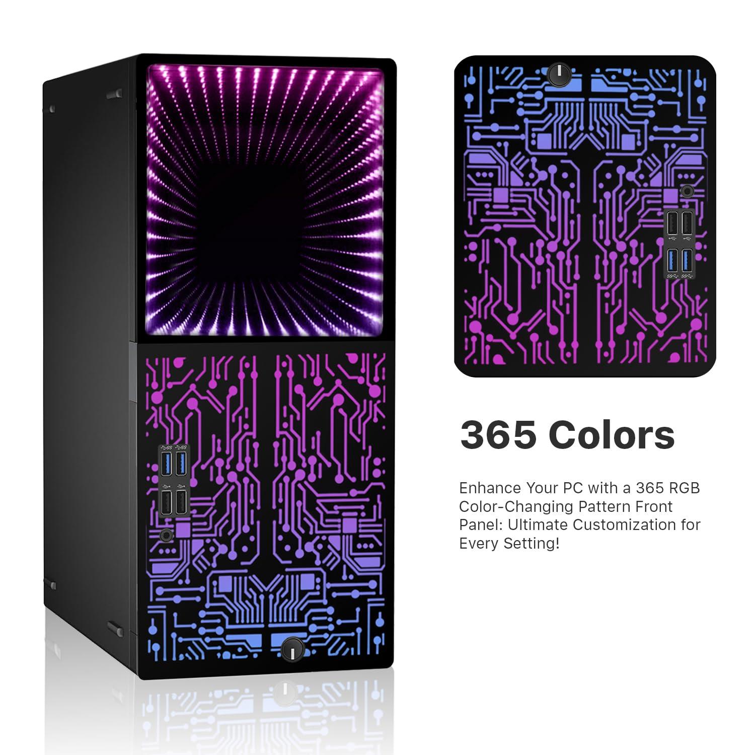 TechMagnet Gaming PC Desktop Intel core i7 6th Gen, Horizon+, GT-730 4GB DDR5, 16GB RAM, 1TB SSD, HDMI, DVI, VGA, RGB Keyboard Mouse, Wi-Fi, Windows 11 Professional (Renewed)