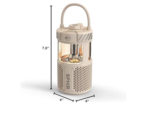 MEE audio MEE audio lightSPKR Bluetooth Wireless Speaker w/Camping Lantern: 360 Audio, 3 Audio Modes, 2 Light Colors & Infinite Brightness Adjustment, IPX6 Waterproof for Indoor & Outdoor use (Desert Sand)