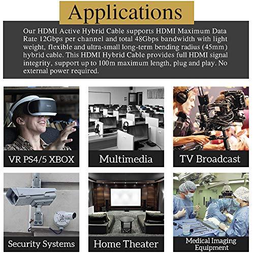 phoossno phoossno Certified 8K HDMI 2.1 Fiber Optical Cable, 10K Ultra High Speed HDMI Gen2 7.5m 25ft 48Gbps 4K120Hz 8K120Hz 10K120Hz, eARC Dolby Vision Atmos HDR10 RTX 3080/3090 4090 PS5 Xbox Sony LG C9/B9