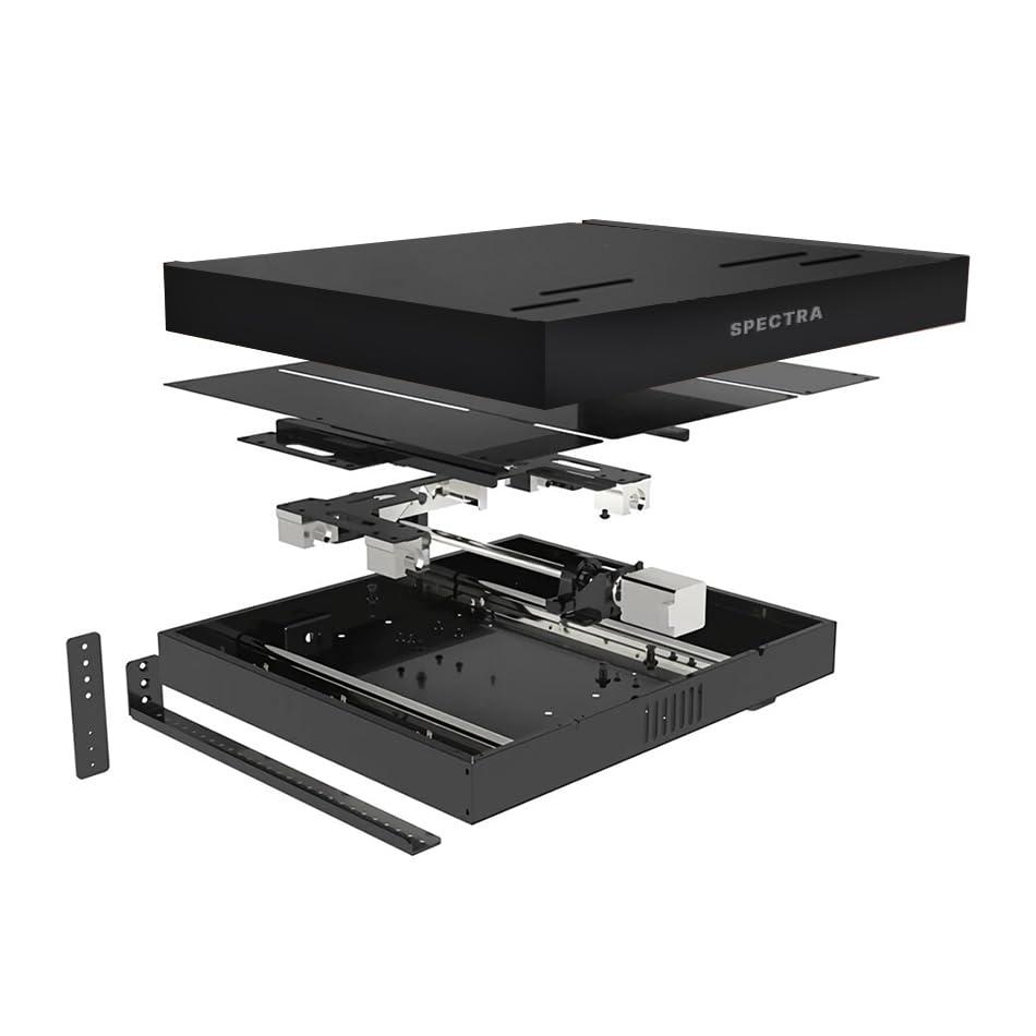 Spectra Projection Spectra Projection Slider Tray for Ultra Short Throw Laser Projectors | Easy to Adjust UST Projector Sliding Tray For Optimal Image Size | Works With Any TV Cabinet | Black Matte Finish