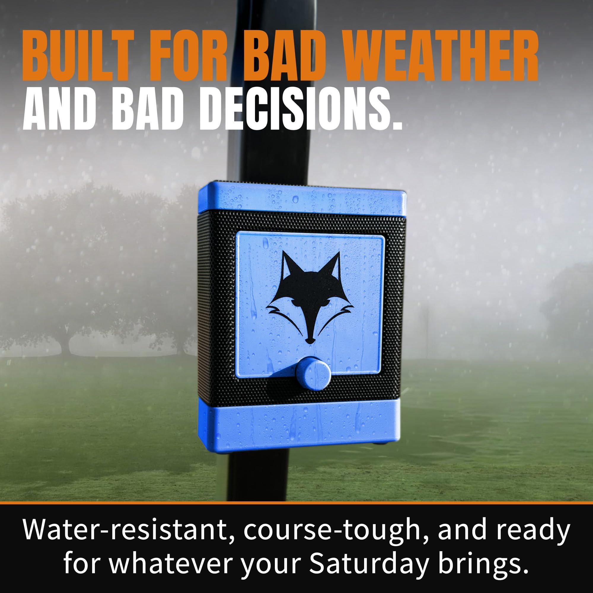 DESERT FOX GOLF Desert Fox DJ-10 Wireless Golf Speaker - Bluetooth Speaker Built Specifically for Golf - Magnetic Attachment to Golf Cart (Blue)