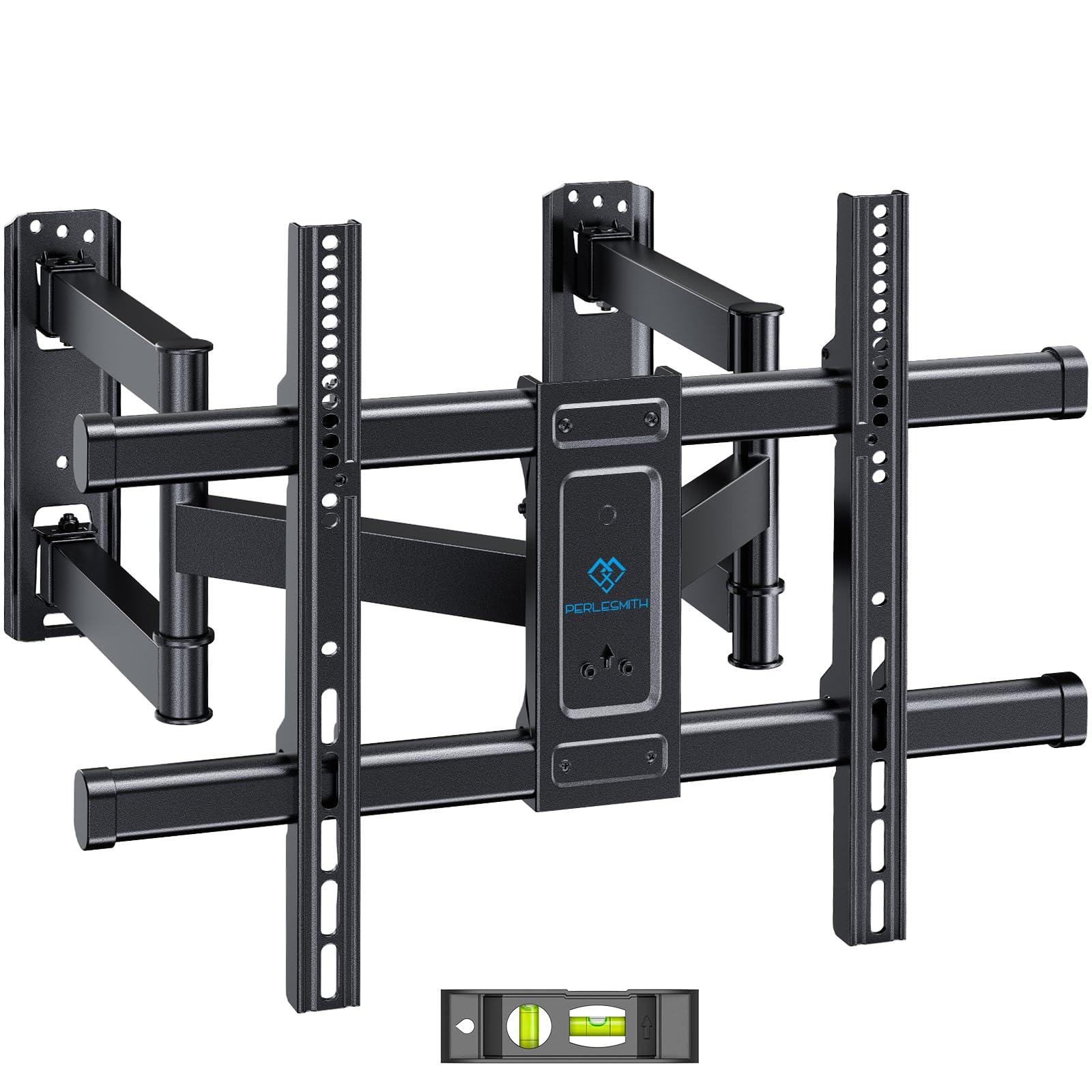 PERLESMITH PERLESMITH Corner TV Wall Mount for 37-70 Inch LED, LCD 4K Flat Curved Screen TVs up to 99 lbs, Corner TV Mount Bracket with Dual Articulating Arms, Swivel, Tilt, Extension, Max VESA 600x400mm, PSCLF1