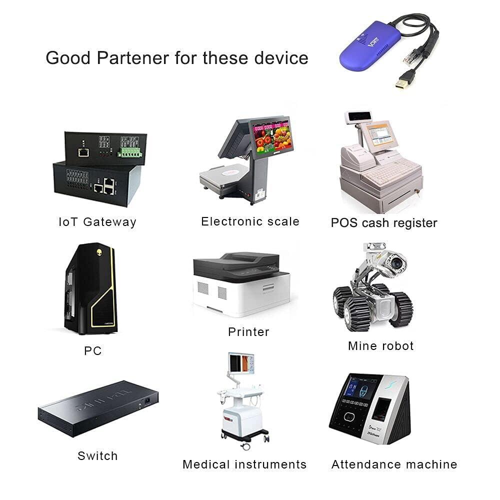 Vonets VONETS VAP11G-300 WiFi Bridge 2.4GHz WiFi to Ethernet Convert/WiFi Repeater/Point to Point with RJ45 Male DC/USB Powered for PLC IP Camera Printer Medical Devices Network Devices