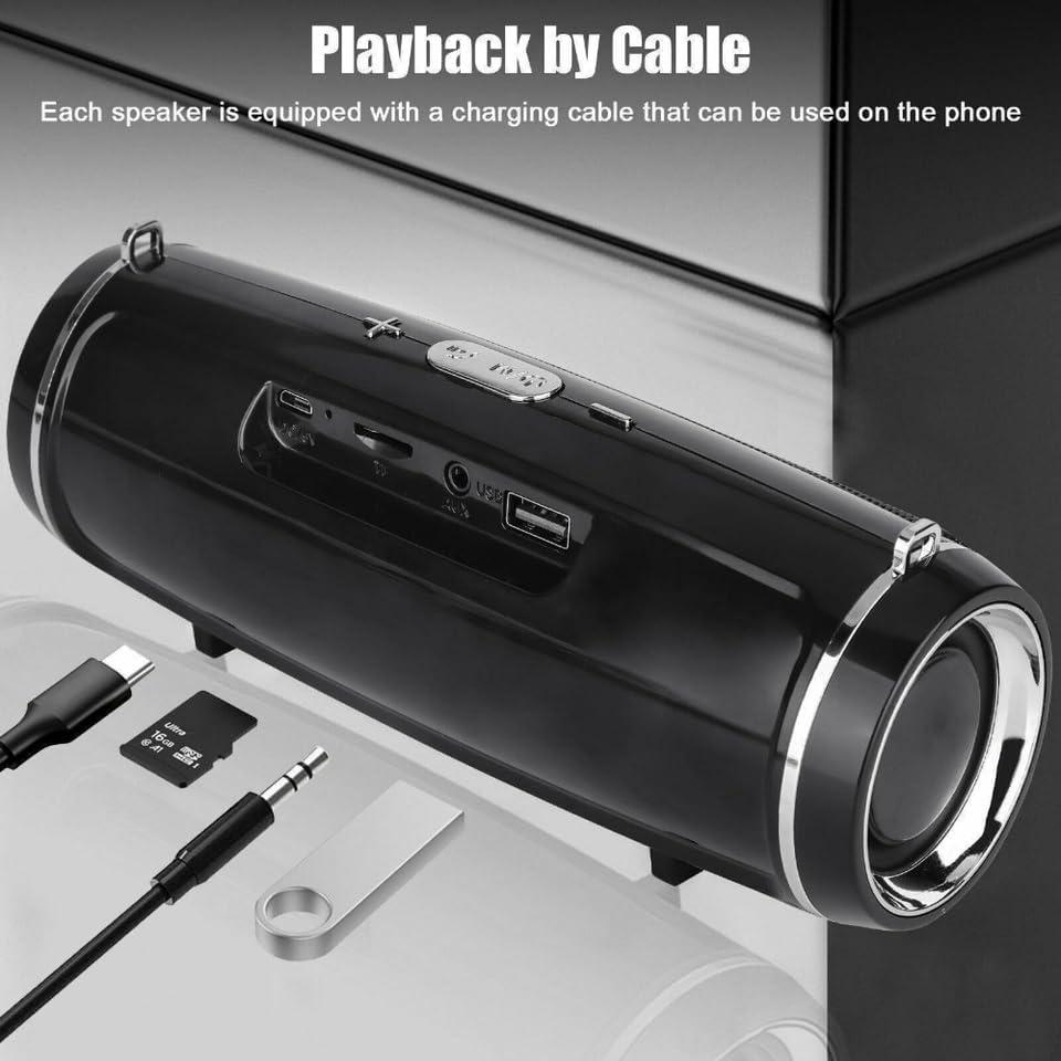 THE PERFECT PART THE PERFECT PART Bluetooth Speaker - Portable Bluetooth Speakers with Charging Cable, Wireless Speakers with Bluetooth, Waterproof Speaker with Shoulder Strap, Outdoor Mini Bluetooth Speaker