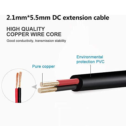 Liwinting Liwinting 5Meters/16.4Feet DC Extension Cable, 12V DC Power Adapter Plug Extension Cord 5.5mm x 2.1mm Male to Female Extension Wire for DC 12V Power Adapter, CCTV Security Camera etc. - Black