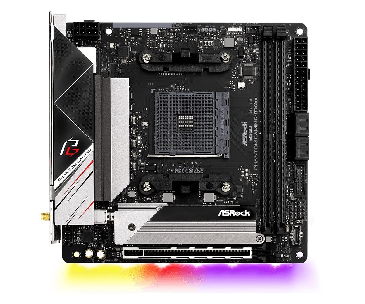 ASRock ASRock B550 Phantom Gaming-ITX/AX Supports 3rd Gen AMD AM4 Ryzen / Future AMD Ryzen Processors Motherboard