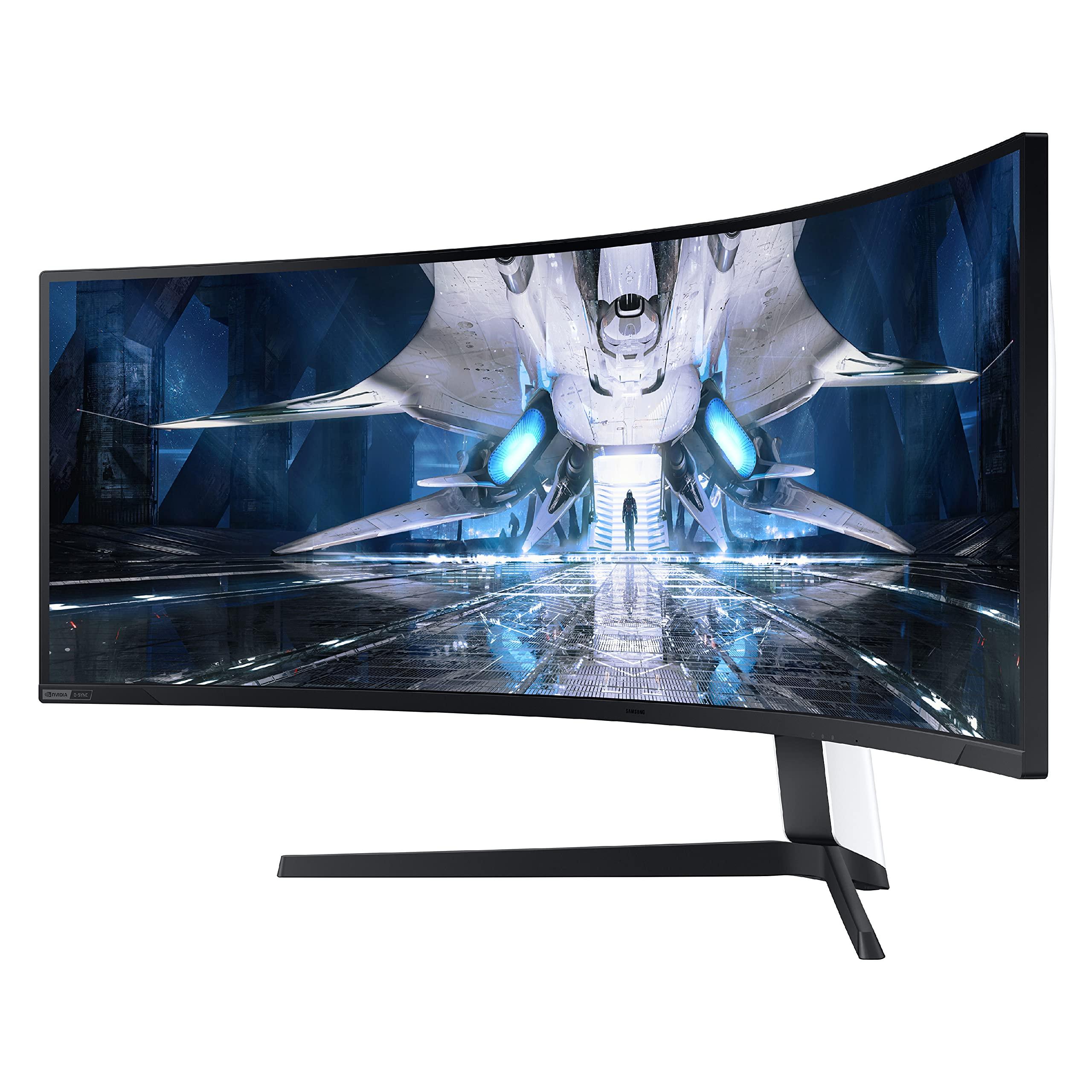SAMSUNG SAMSUNG 49 inch Gaming Monitor, Ultrawide Curved Monitor, 240hz 1ms, Quantum Mini LED, G-Sync, Monitor Adjustable Height, HDR 2000, Odyssey Neo G9, G95NA (LS49AG952NNXZA) (Renewed)