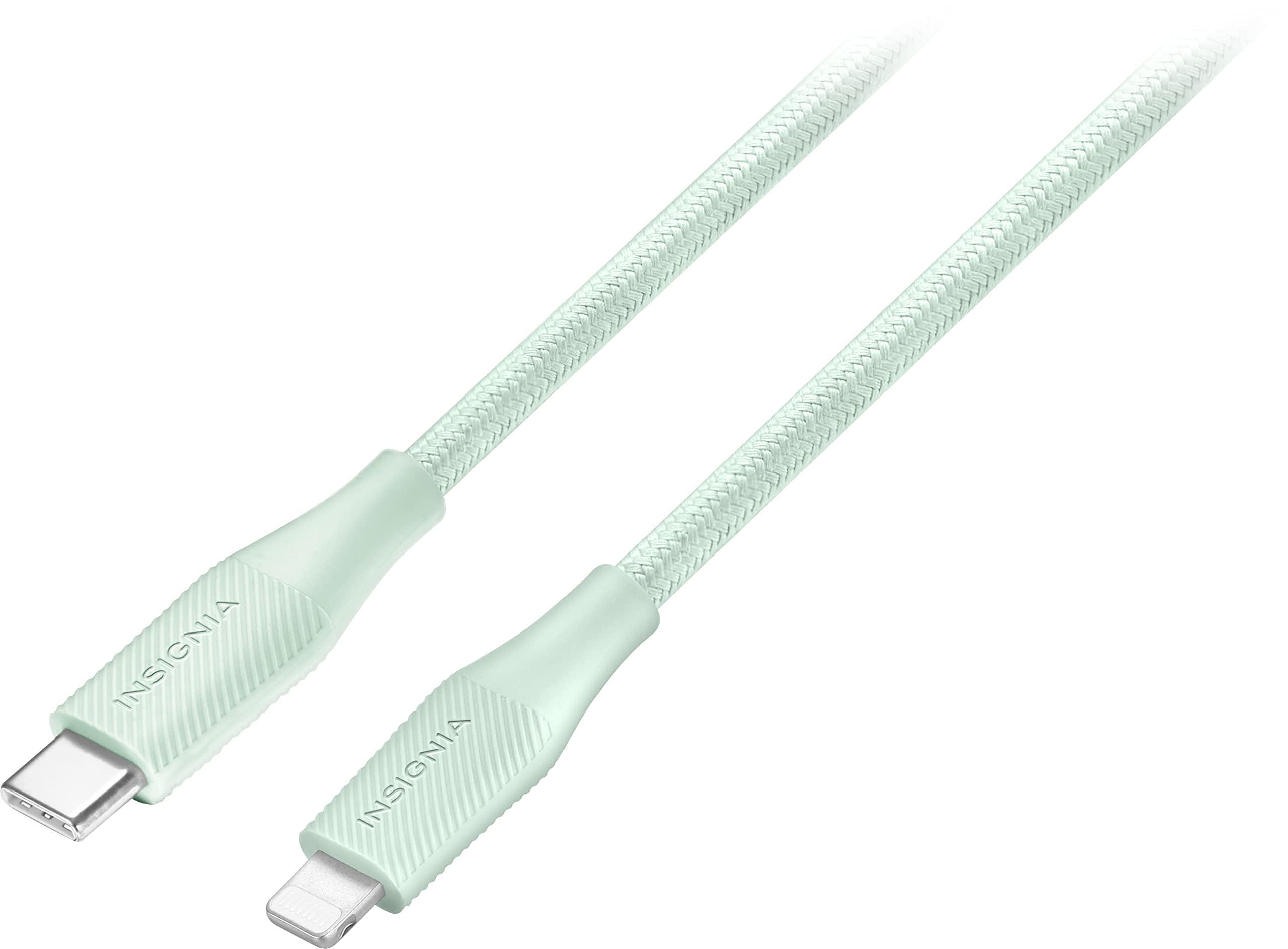 INSIGNIA Insignia - 10' Lightning to USB-C Charge-and-Sync Cable - Green