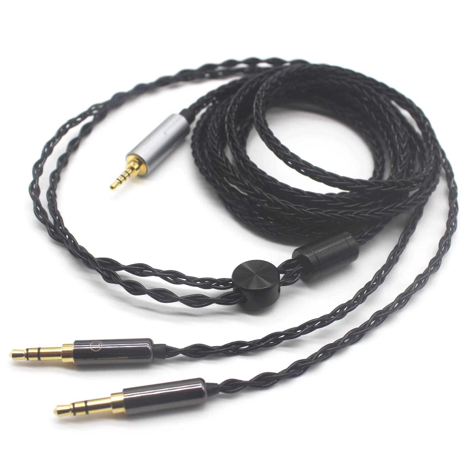 Youkamoo Youkamoo 2.5mm Balanced Headphone Replacement Cable Compatible for Hifiman Sundara, Ananda, Arya, HE400SE, HE4XX, HE-400i Headphones (Dual 3.5mm Male Version) 8.5 ft (2.60 m)