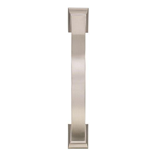 Amerock Amerock | Cabinet Pull | Satin Nickel | 3-3/4 inch (96 mm) Center to Center | Candler | 1 Pack | Drawer Pull | Drawer Handle | Cabinet Hardware