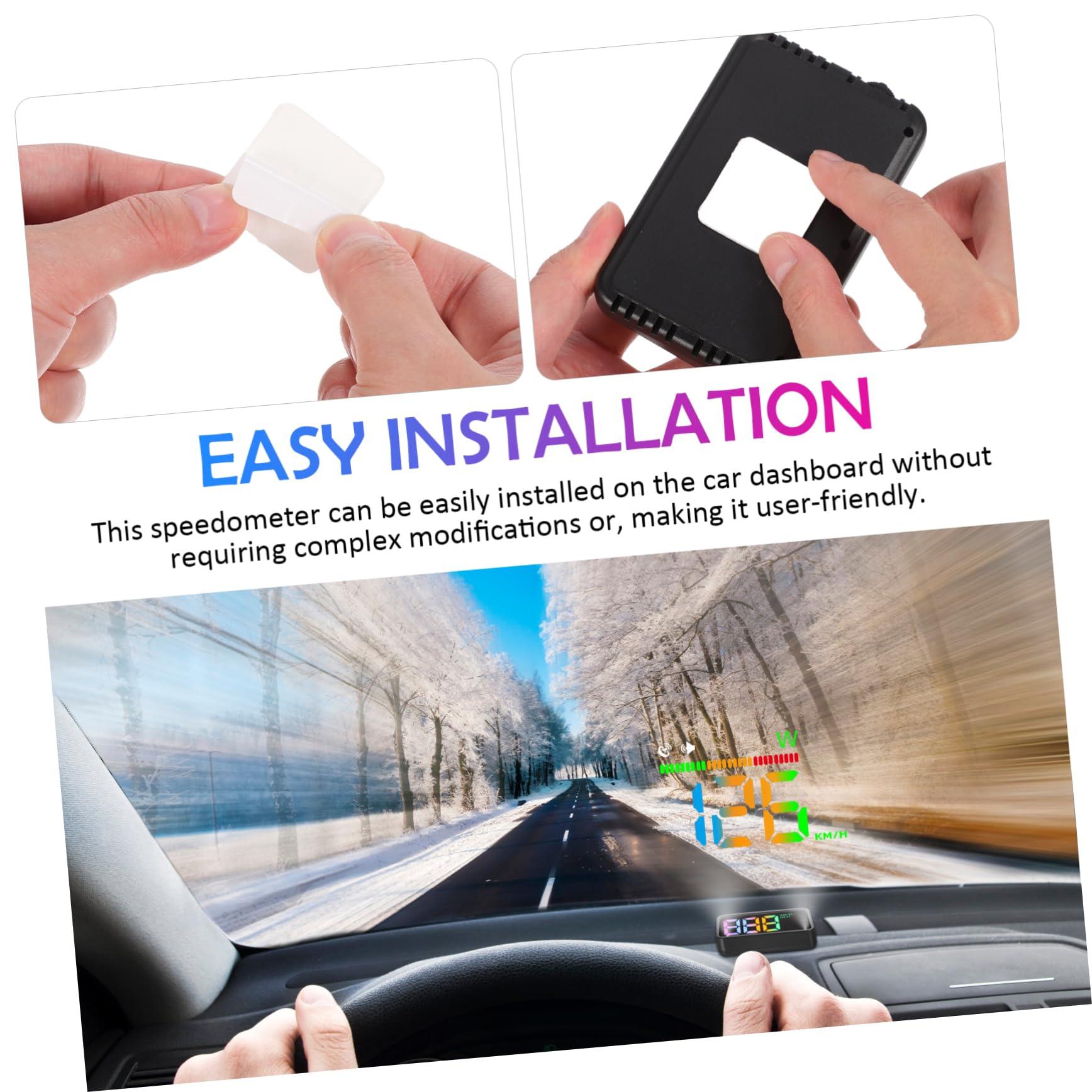 HOMSFOU HOMSFOU Drive Display Car Speedometer Digital Speed Car Compass Dashboard Windshield Speedometer Auto Display