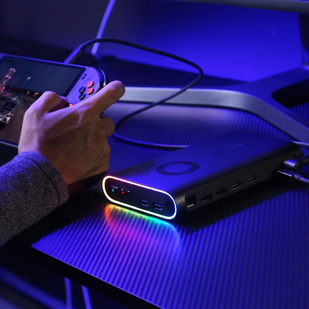 ONEXPLAYER ONEXGPU eGPU Dock: New Hardware - Oculink Support, AMD Radeon RX 7600M XT, 8GB GDDR6, 300W Charger, USB-C 4.0, Quad Monitor, 4K Gaming - World's 1st Portable eGPU with 4TB NVMe PCIE 3.0 2280 Storage