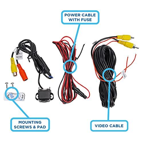 Jensen Jensen BUCAM100J Backup Camera for Car Truck | LED High Definition Picture | Wide Viewing Angle | Parking Guides | IP67 Waterproof Rating