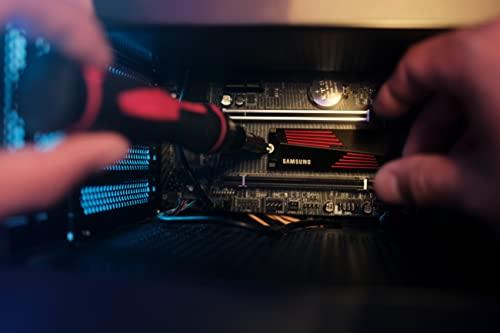 Samsung Samsung 990 PRO Heatsink SSD 1TB, NVMe M.2, Speeds Up to 7,450MB/s, Best for PlayStation 5 (PS5 SSD) Console Expansion MZ-V9P1T0CW