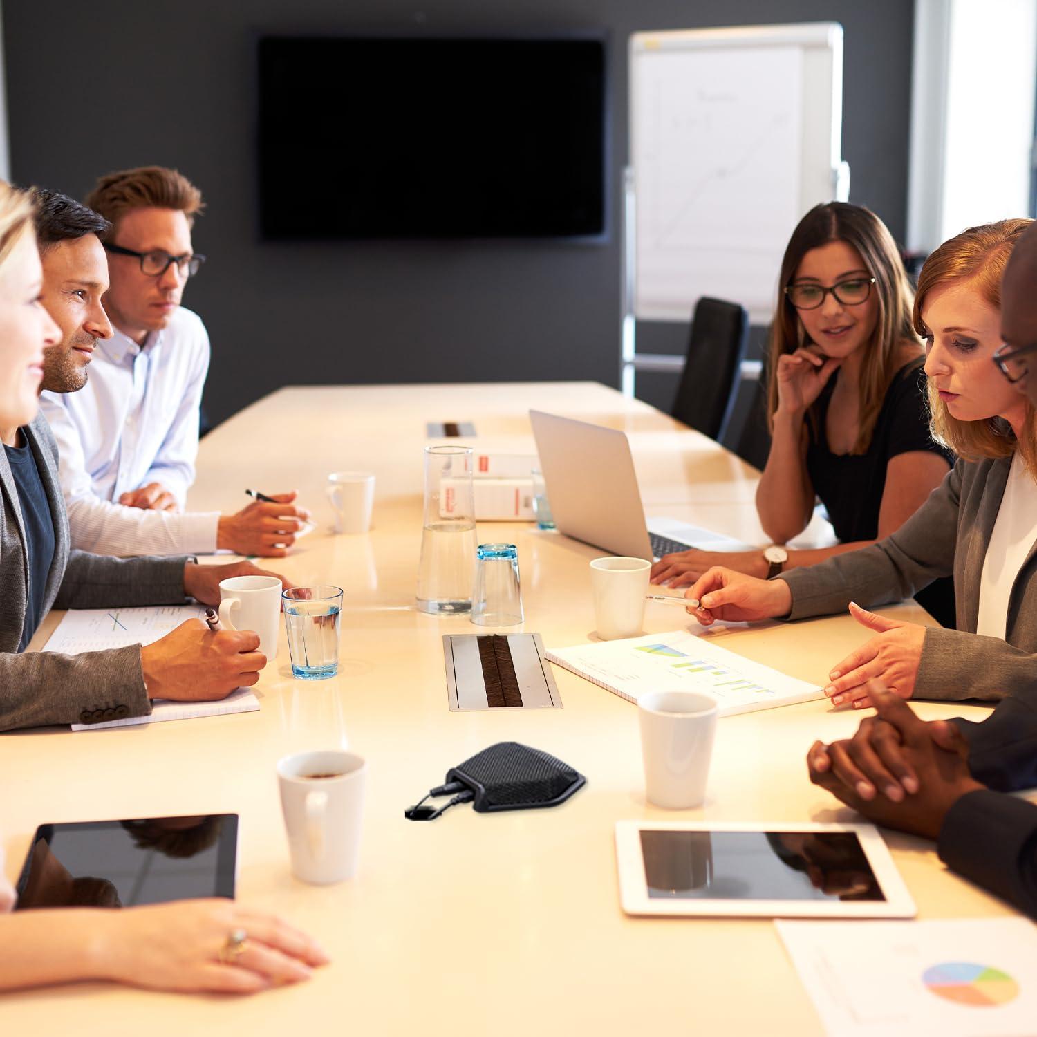 Movo Movo MC1000 Conference USB Microphone for Computer Desktop and Laptop with 180° / 20' Long Pick up Range Compatible with Windows and Mac for Dictation, Recording, YouTube, Conference Call, Skype