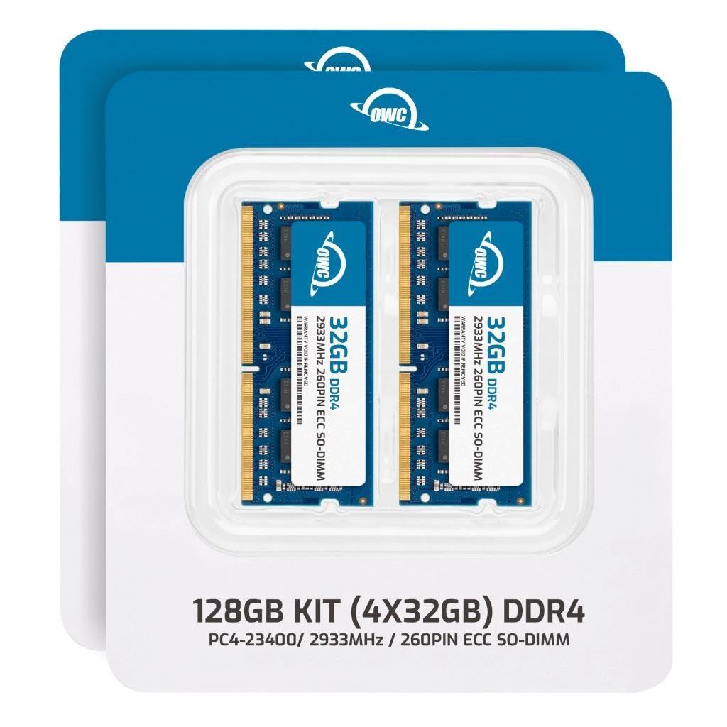 OWC OWC 128GB (4x32GB) DDR4 2933MHz PC4-23400 CL21 2RX8 ECC Unbuffered SODIMM 1.2V 260-pin Memory RAM