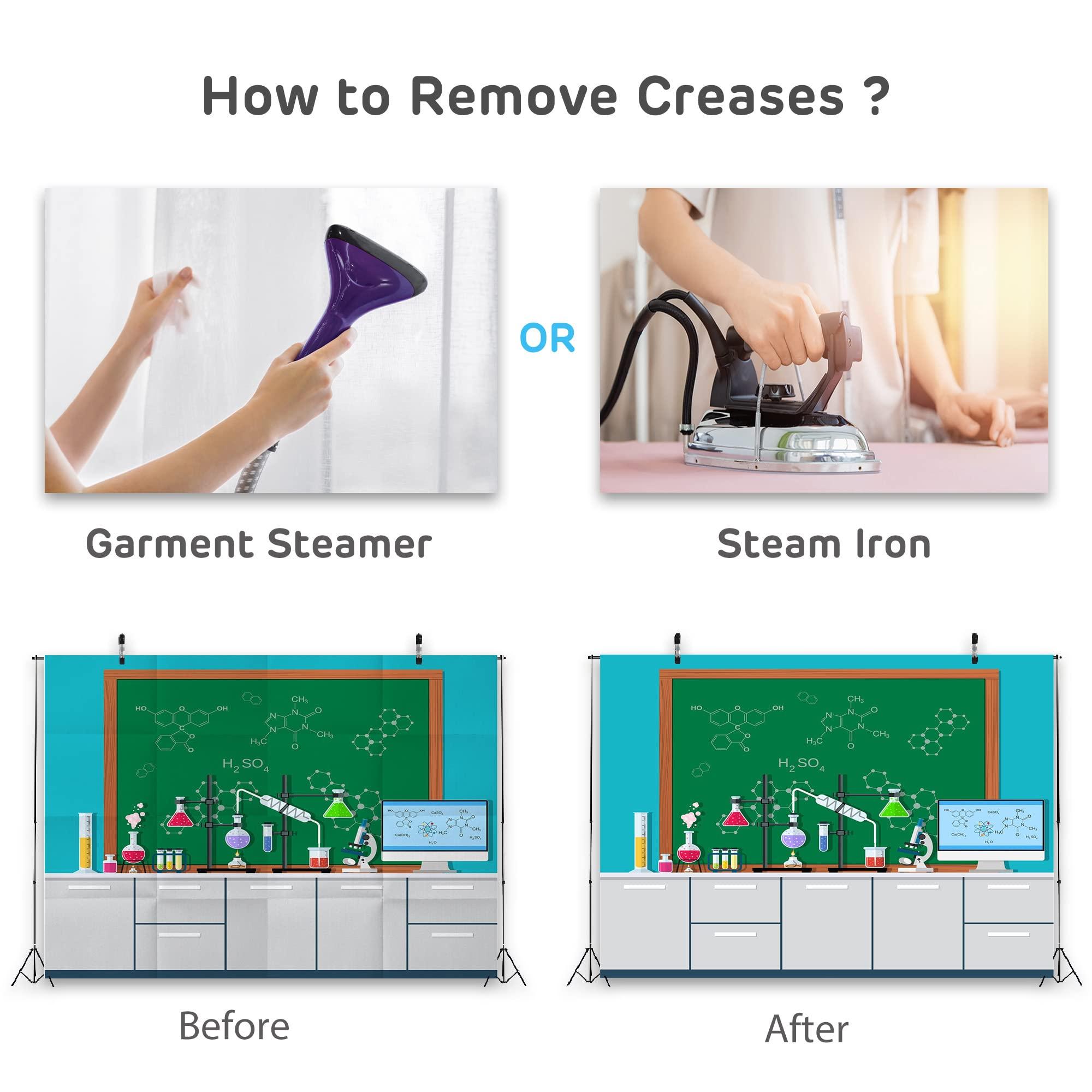 BELECO BELECO Science Lab Backdrop 5x4ft Fabric Cartoon Chemistry Lab Equipment Science Research Background Mad Science Birthday Party Decorations Science Fun Subject School Photo Shoot Studio Props