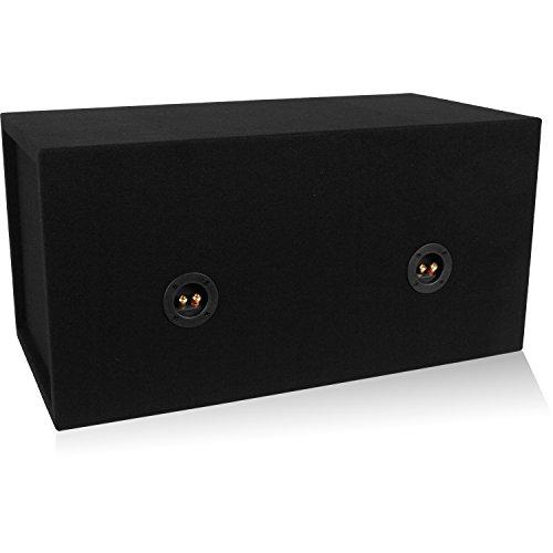 BELVA Belva MDFD12 Dual 12-inch Car Subwoofer Box Sealed 3/4-inch MDF Prelined Polyfil