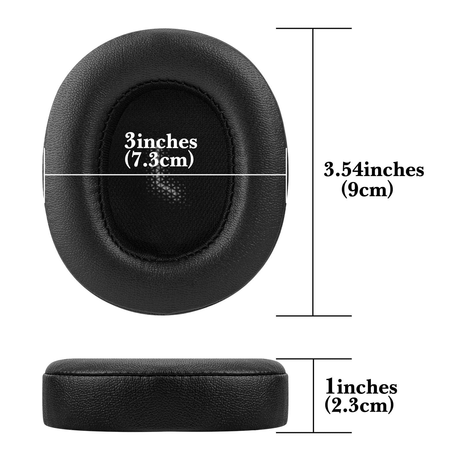 Linkidea Replacement Ear Pads for JBL E55BT Headphones Ear Cushions, Ear Covers, Headset Earpads (Protein Leather/Black)