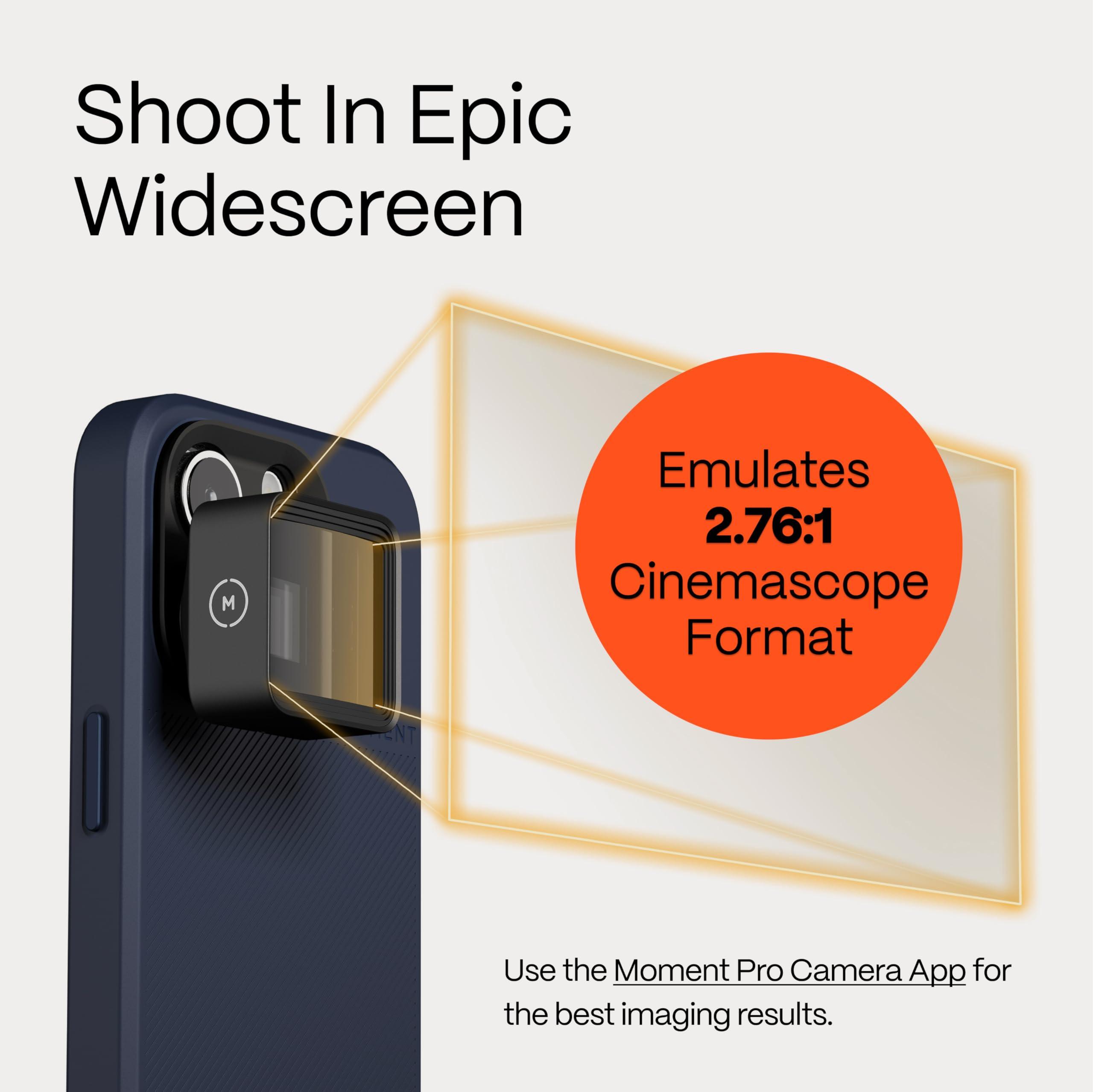 Moment Moment 1.55x Anamorphic Mobile Lens Capture True Cinematic Aspect Ratio, Gold or Blue Flare [Blue Flare, T-Series]