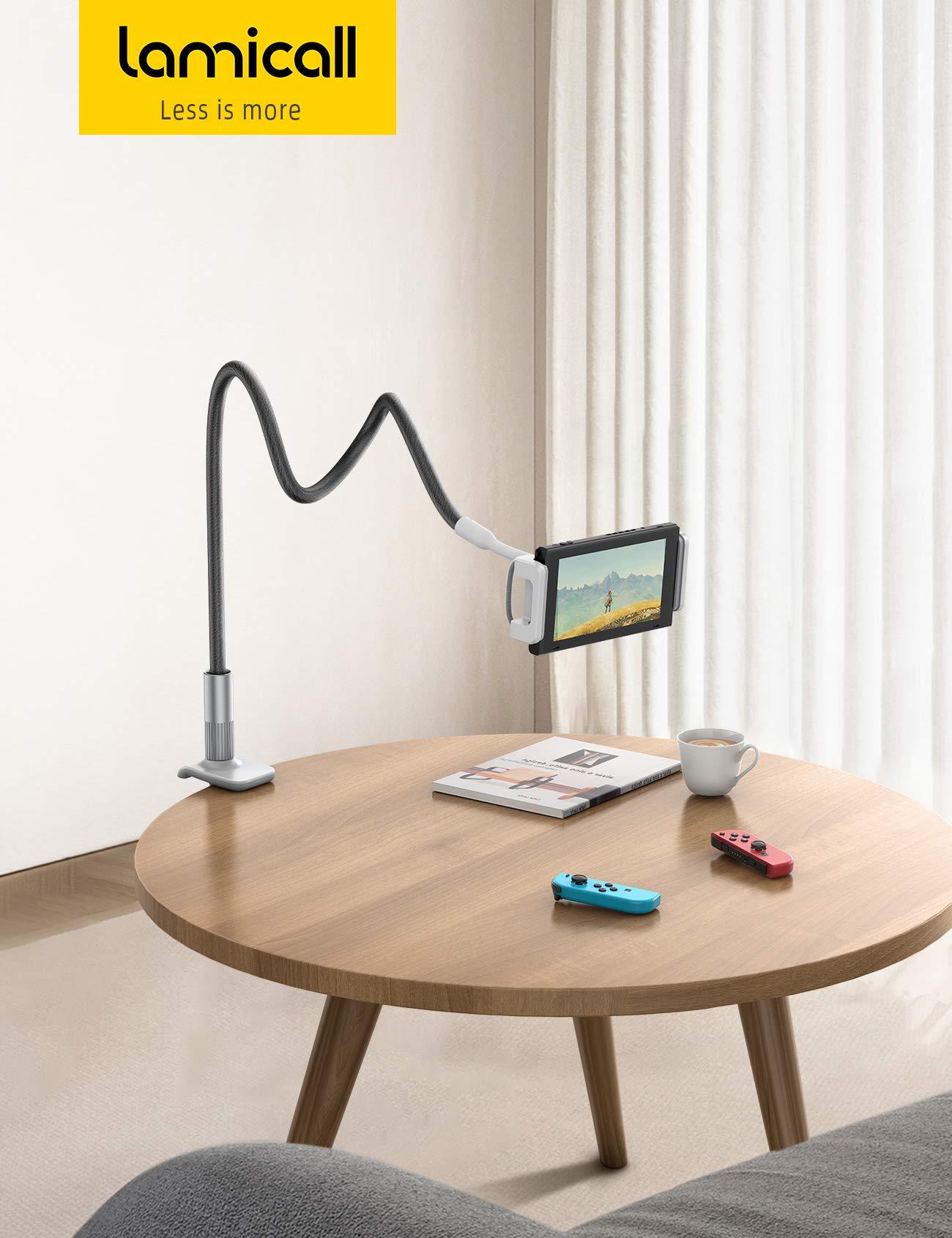 Lamicall Lamicall Gooseneck Tablet Holder, Tablet Mount : Flexible Arm Clip Tablet Stand for Bed, Tablet Desk Mount, Compatible with iPad Pro 11\", Mini Air, Galaxy Tabs More 4.7 to 10.5\" Phones and Tablets