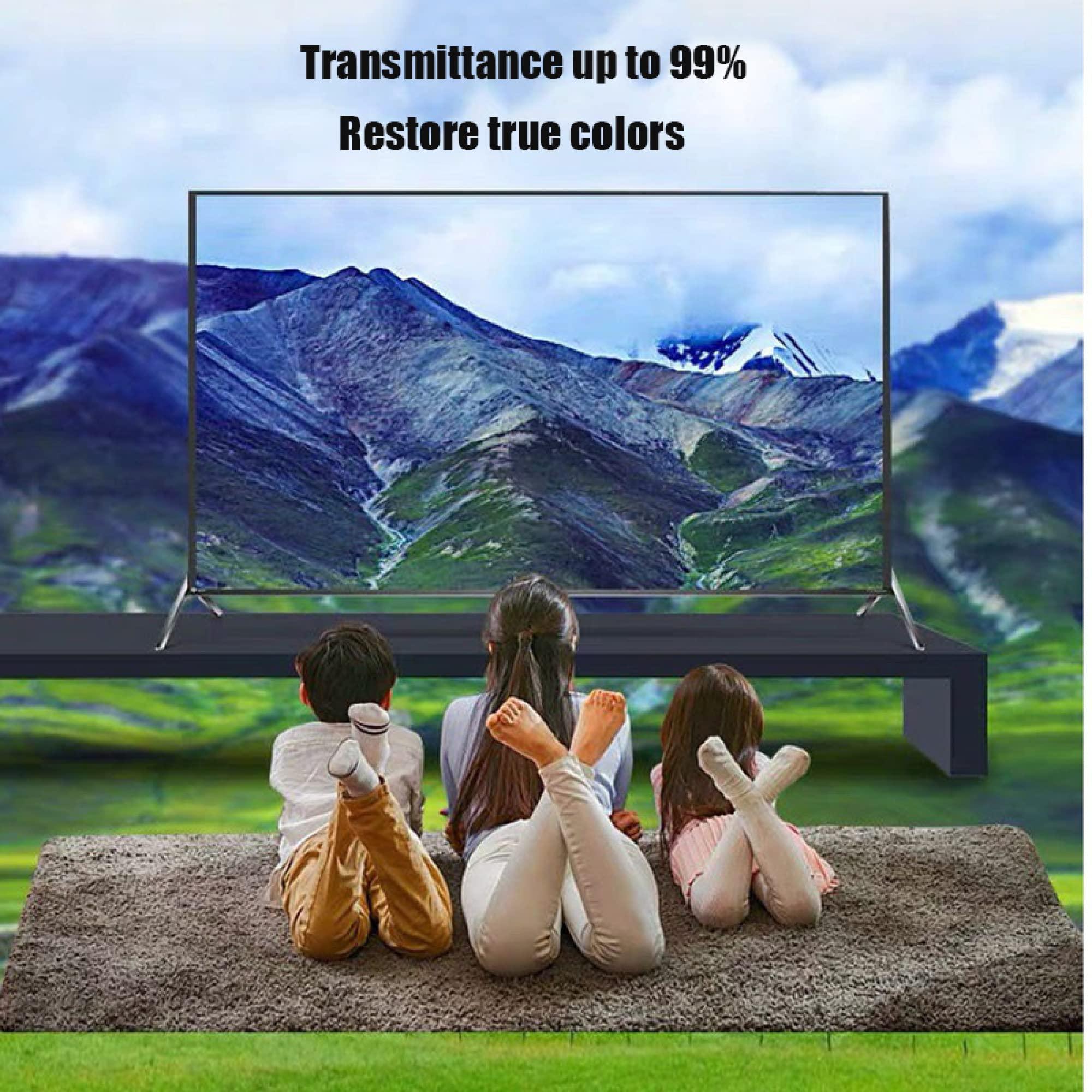 MJYT 32-75 Inch TV Screen Protector Anti Blue Light Anti Glare Screen Filter Relieve Eye Fatigue Ultra-Clear Eye Protection Film for LCD, LED, OLED & QLED 4K HDTV/A / 49 Inches 1075x604 mm