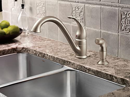 Moen Moen 7840SRS Camerist One-Handle Low Arc Kitchen Faucet with Side Spray, Spot Resist Stainless