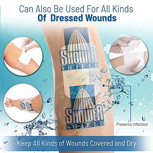 Shower Shield Shower Shield Catheter Cover for Shower  7 x 7 Inch, 1 Week Supply Dialysis Port Cover, Prevents Water Damage, Keeps Dressed Wounds Dry  Disposable, Waterproof, Transparent