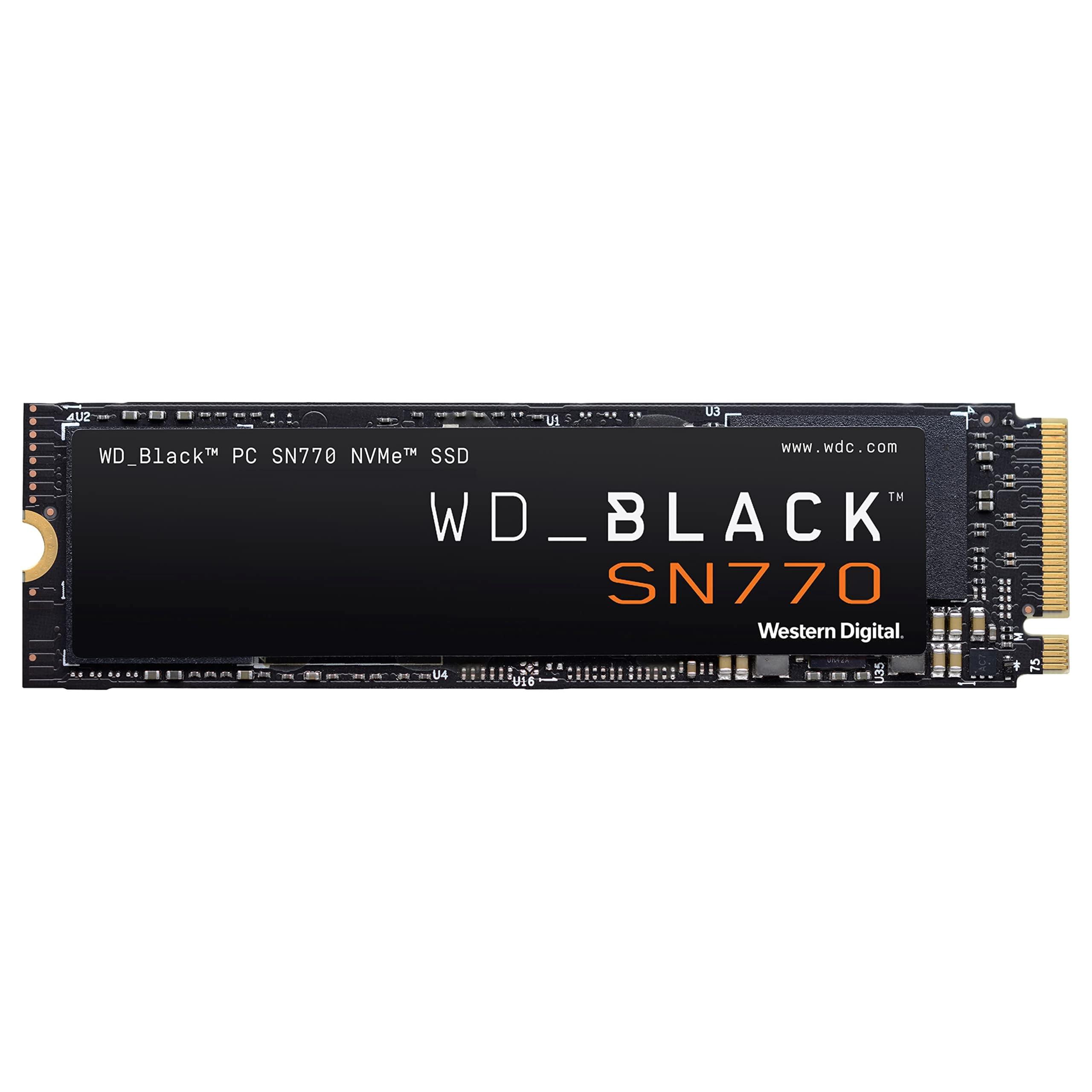 WD_BLACK Western Digital WD_BLACK 1TB SN770 NVMe Internal Gaming SSD Solid State Drive - Gen4 PCIe, M.2 2280, Up to 5,150 MB/s - WDS100T3X0E