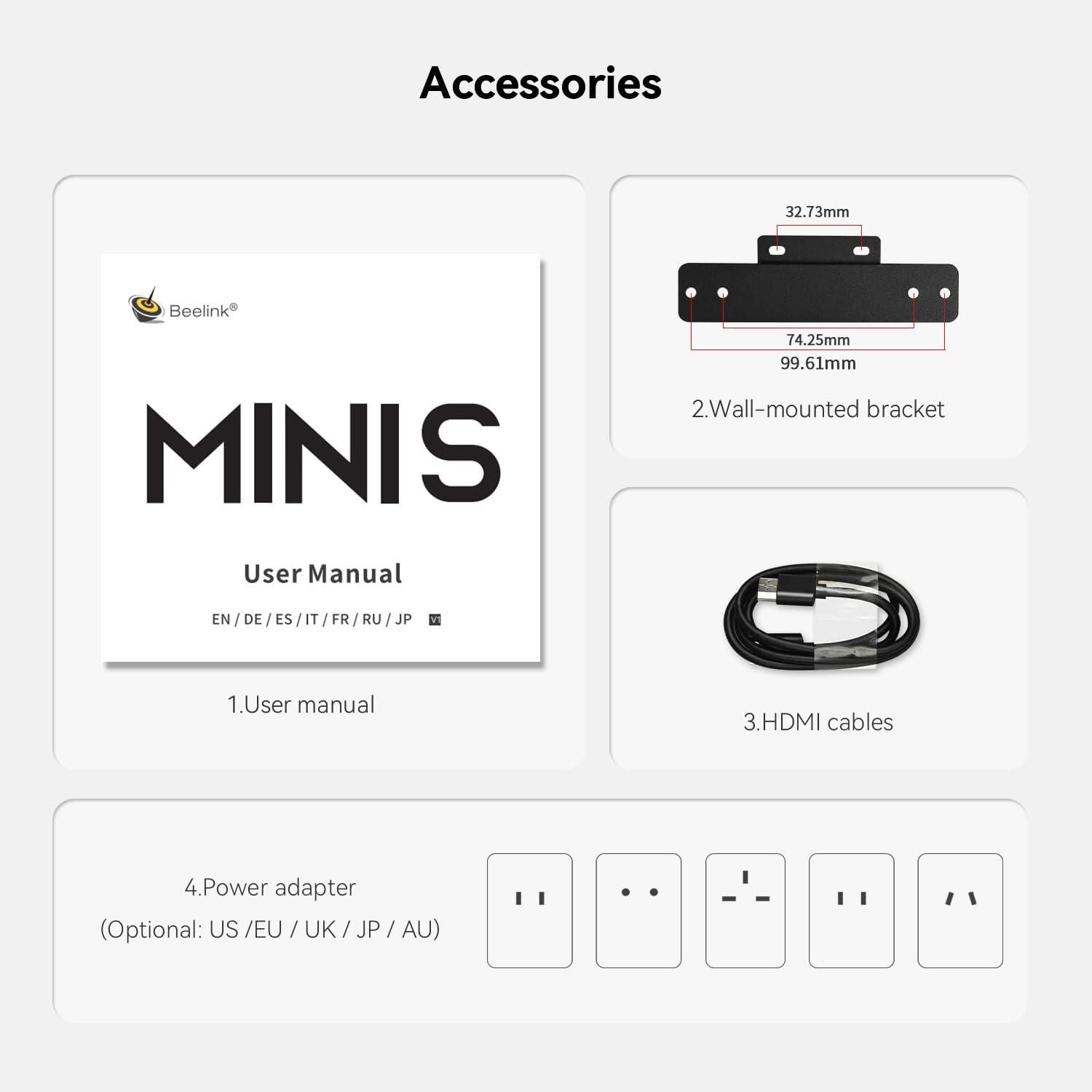 Beelink Beelink SEI8 Mini PC, Newest Intel 8th Gen 4 Cores i5-8259U(Up to 3.8GHz) 16GB DDR4 RAM 500GB NVMe SSD, 4K Dual HDMI Mini Computers WiFi 5, 4*USB3.0, BT5.0 Gigabit Ethernet, Auto Power On