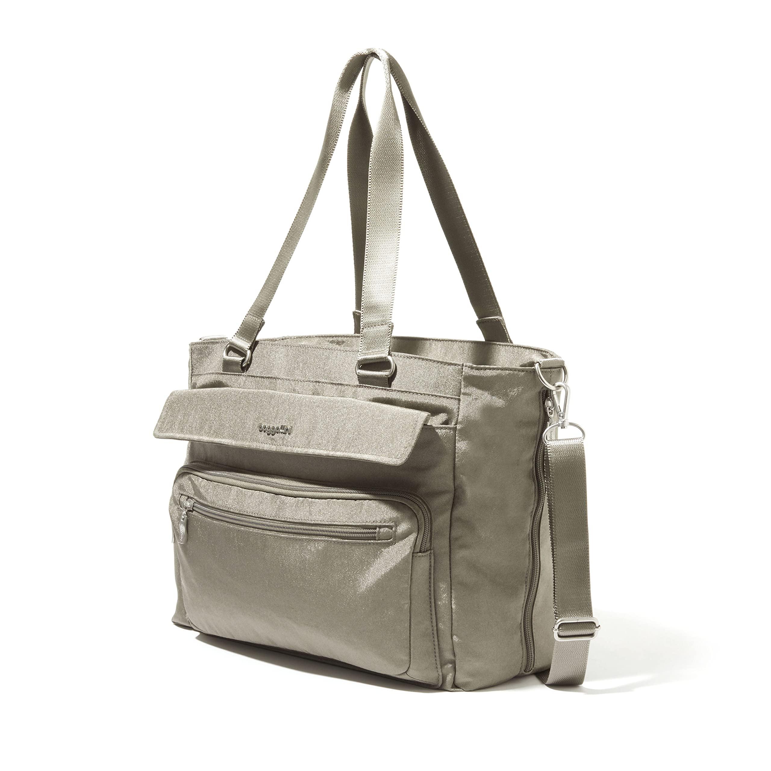 Baggallini Baggallini Womens Modern Laptop Tote, Sterling Shimmer