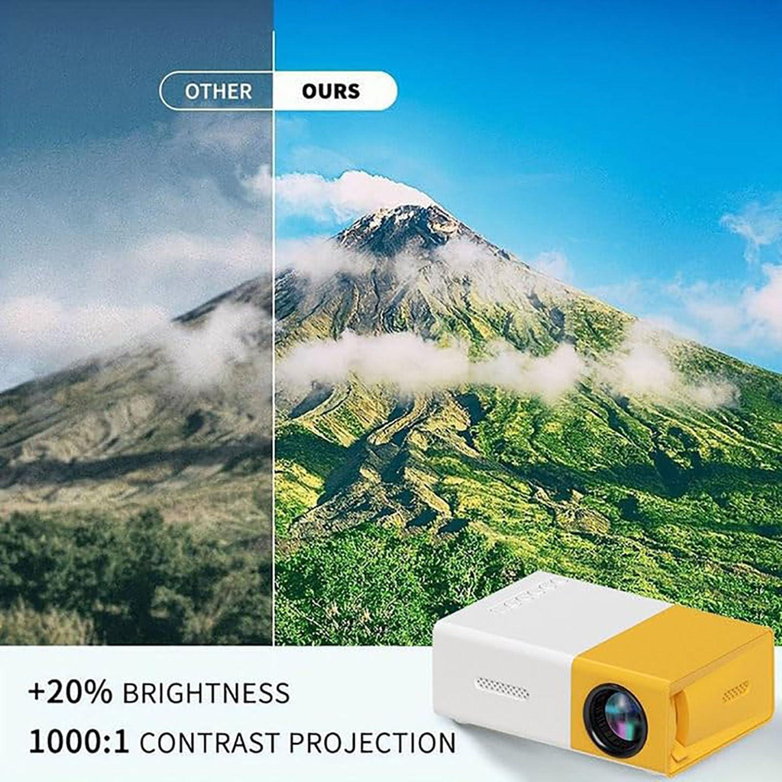 Generic Mini Projector, Mini Portable Projector, Full HD 4k+ Electric Focus Mini Projector, LED Pico Movie Projector for Home Theater, Portable Mobile Mini Projector (Blue)