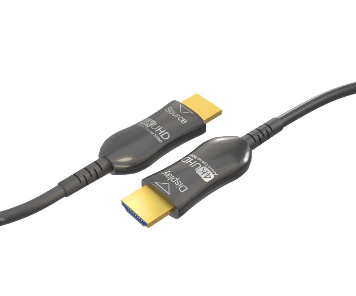 Cablelera Cablelera 4K UHD CMP HDMI Cable 2.0, Hybrid Active Optical Cable (AOC), 18Gbps Hyper Fast Long Distance Data Transmission, ARC, HDCP, NVIDIA, AMD, PS5, Xbox, Gaming, Movie, Plenum Rated, 100ft